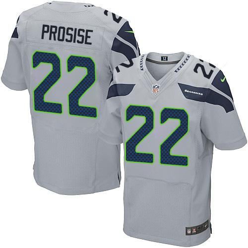 Nike Seahawks #22 C. J. Prosise Grey Alternate Men's Stitched NFL Vapor Untouchable Elite Jersey